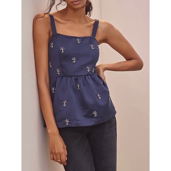 Anthropologie Druv Kapoor bejeweled empire waist top - Picture 4 of 4